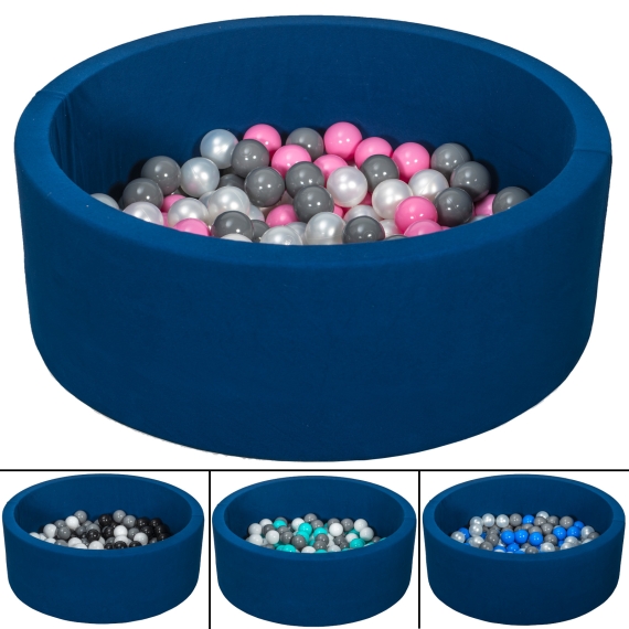 Navy blue ball pit + 150 balls