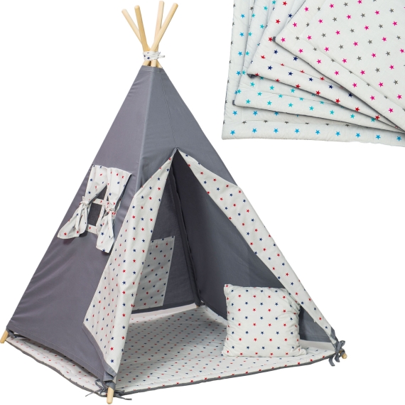 Wigwam teepee tent, Kids, play, outdoor, indoor, bedroom, mat, pillow,4 elements
