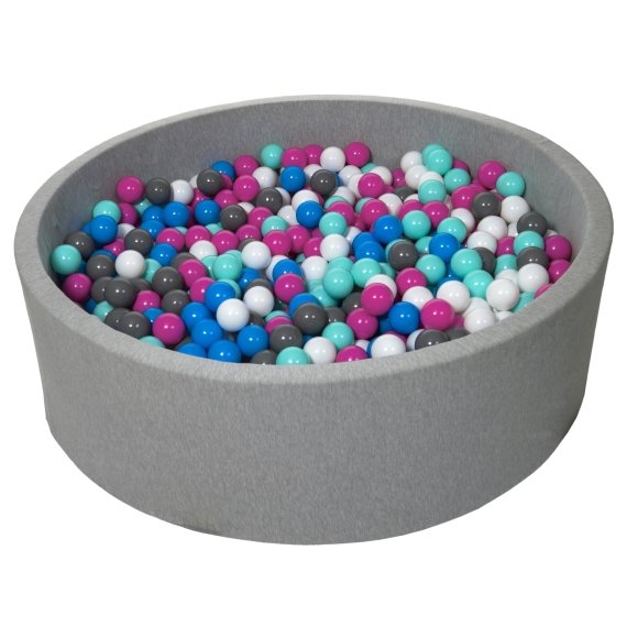 Large round grey ball pit + 900 balls